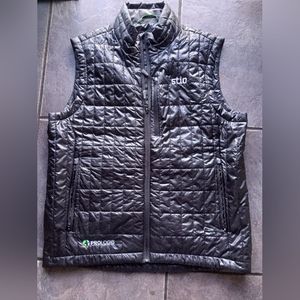 Sito azura insulated vest mountain shadow black primaloft ouilted men size large